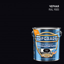 Краска для металла Topgrade гладкая глянцевая черная RAL 9005 5 л